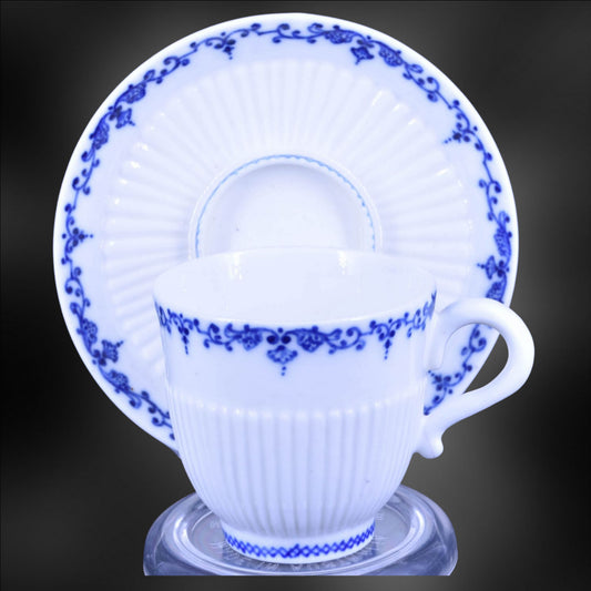 Cup and Saucer, Blue and White