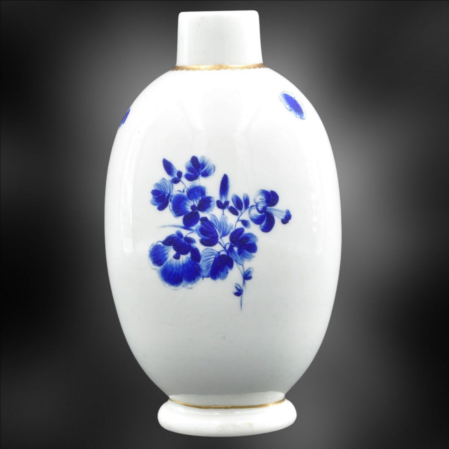 Tea Canister - Dry Blue Flowers