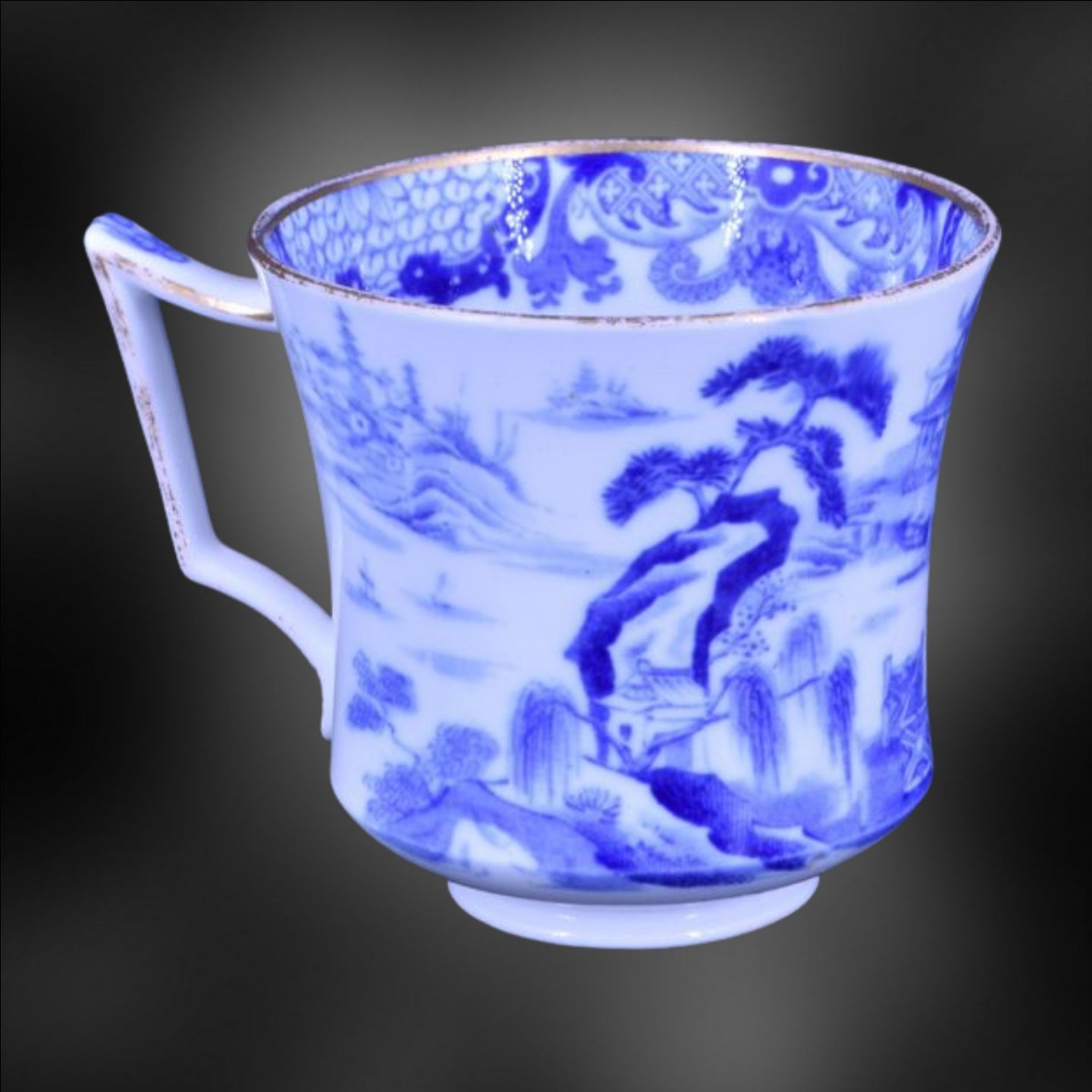 Coffee Cup & Saucer - Chinese Temple Scene